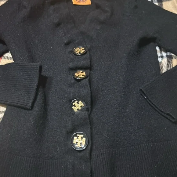 TORY BURCH 'Simone' Kid's Girl's Merino Wool Cardigan Sweater